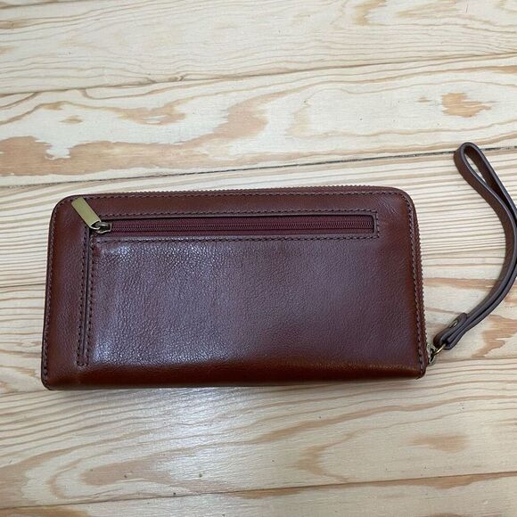 New‎ Fossil Patchwork Zip Around Wallet Clutch Leather RFID Blocker Slots Purse - Picture 4 of 9